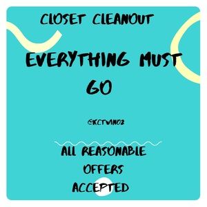 Everything must go. Closet cleanout -$5 items